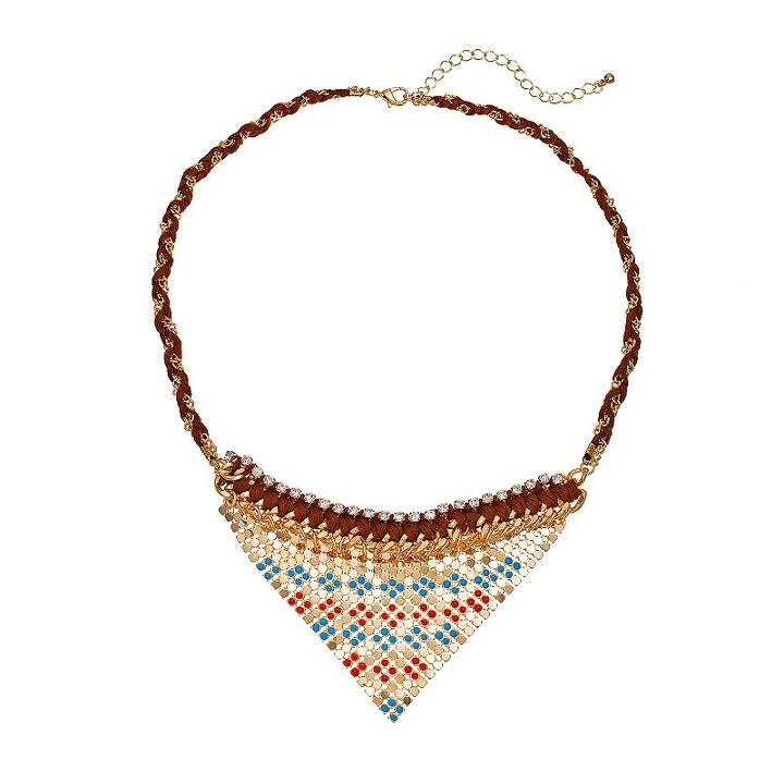 Gs By Gemma Simone Sun Salutation Collection Triangle Necklace, Teens, Size: 20, Multicolor
