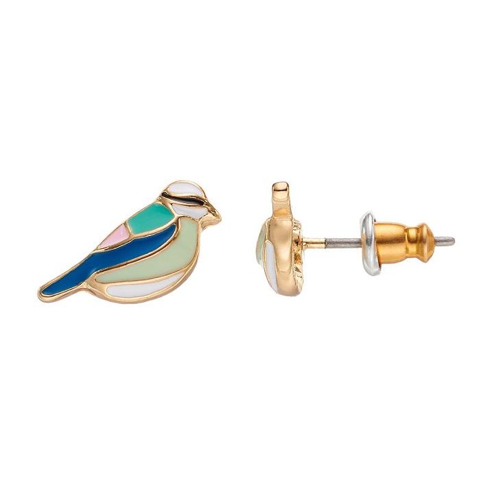 Lc Lauren Conrad Bird Stud Earrings, Women's, Blue