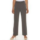 Women's Napa Valley Slimming Solution Straight-leg Pants, Size: 10 Avg/reg, Grey