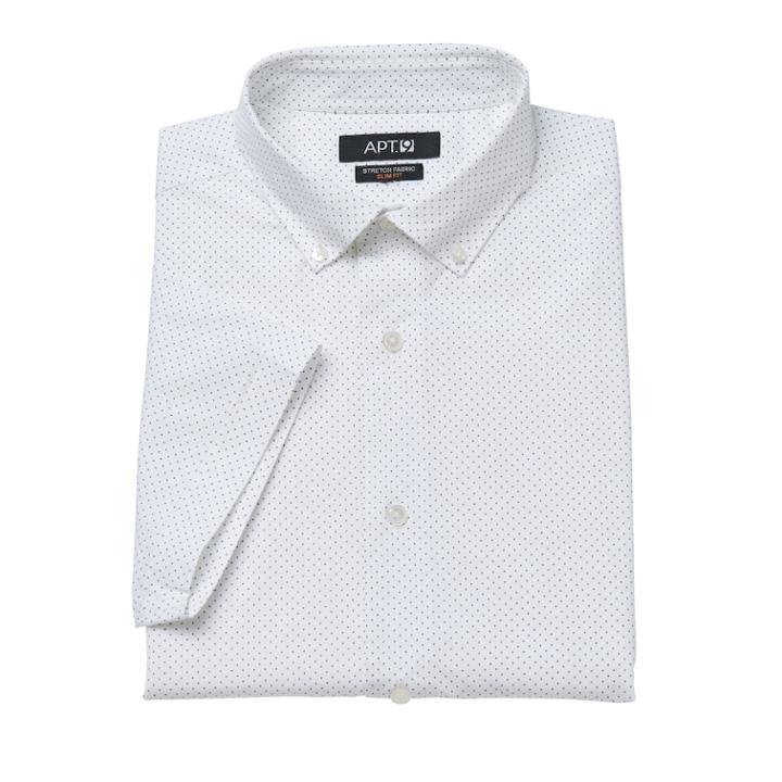 Men's Apt. 9&reg; Slim-fit Stretch Button-down Collar Dress Shirt, Size: L 16.5-17, White