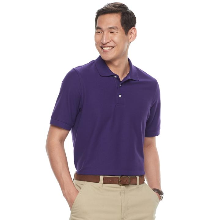 Men's Croft & Barrow&reg; Pique Performance Polo, Size: Xxl, Purple