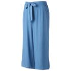 Juniors' Joe B Tie-front Culottes, Girl's, Size: Medium, Med Blue
