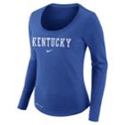 Women's Nike Kentucky Wildcats Slubbed Dri-fit Tee, Size: Xxl, Blue