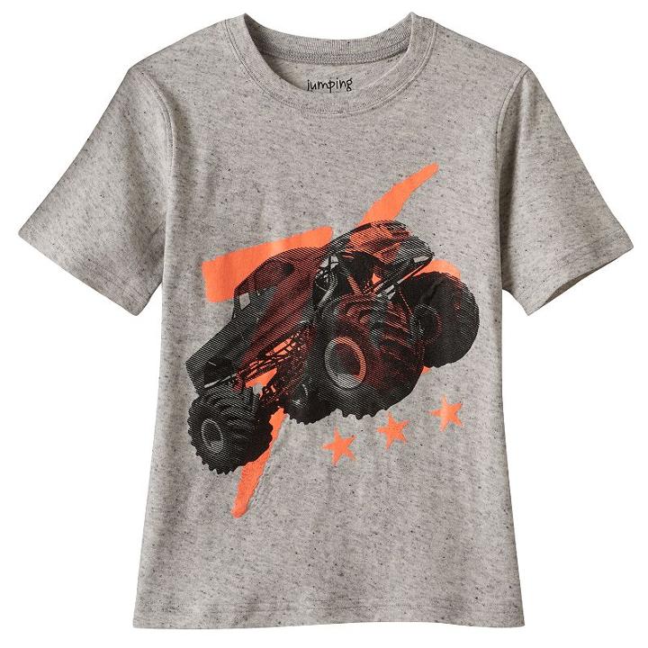 Boys 4-10 Jumping Beans&reg; Monster Truck Nep Tee, Boy's, Size: 7, Light Grey