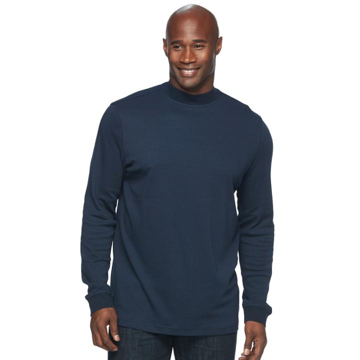 Big & Tall Croft & Barrow&reg; Easy-care Mockneck, Men's, Size: 4xb, Blue