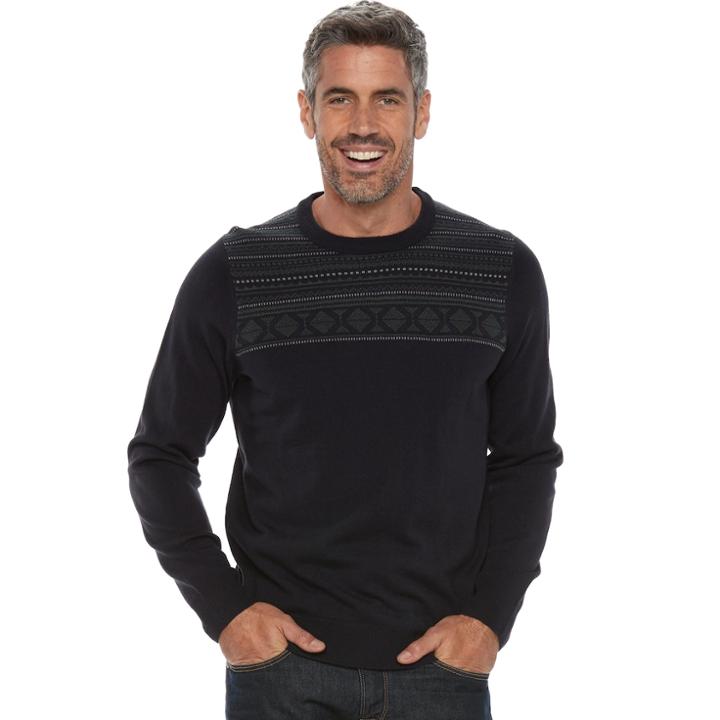 Big & Tall Croft & Barrow&reg; Classic-fit Crewneck Sweater, Men's, Size: 3xl Tall, Blue (navy)