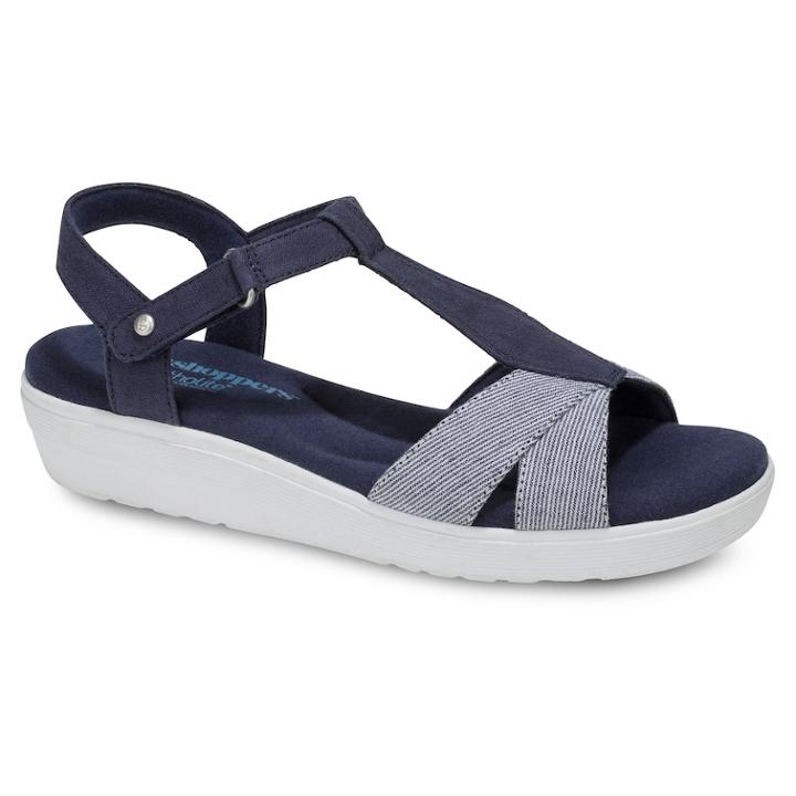 Grasshoppers Clover Women's Wedge Sandals, Size: Medium (8), Blue (navy)