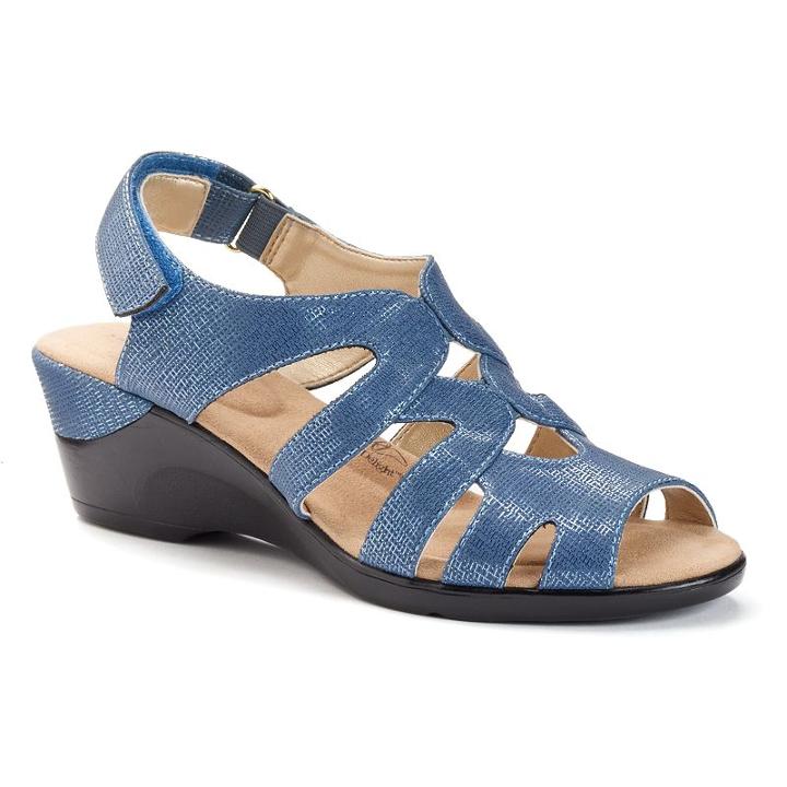 Soft Style By Hush Puppies Patsie Women's Wedge Sandals, Size: 5.5 Med, Blue