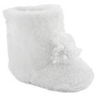 Wee Kids Faux-fur Slipper Crib Shoes - Baby Girl, Size: Xl, White