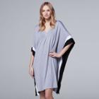 Women's Simply Vera Vera Wang Whisper Garden Caftan Dress, Size: Large, Med Grey