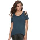 Women's Rock & Republic Cutout Scoopneck Tee, Size: Xs, Green