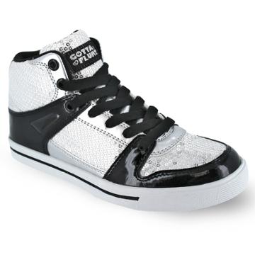 Gotta Flurt Swerve Women's High-top Dance Shoes, Size: 6.5, Silver