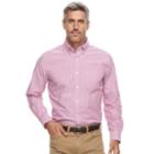 Men's Croft & Barrow&reg; Classic-fit Patterned Easy-care Button-down Shirt, Size: Large, Med Pink