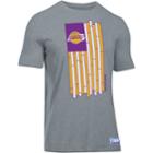 Men's Under Armour Los Angeles Lakers Court Flag Tee, Size: Small, Gray