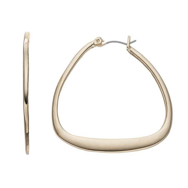 Jennifer Lopez Flat Hoop Earrings, Women's, Gold