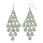 Mudd&reg; Green Glittery Teardrop Kite Earrings, Women's, Lt Green