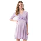 Maternity Pip & Vine By Rosie Pope Wrap Nursing Dress, Women's, Size: Xl-mat, Lt Purple