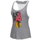 Women's Reebok Chicago Blackhawks Lace Tank, Size: Small, Grey