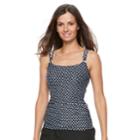 Women's Croft & Barrow&reg; D-cup Tankini Top, Size: 6, Black