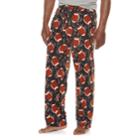 Men's Croft & Barrow&reg; Patterned Microfleece Lounge Pants, Size: Large, Grey