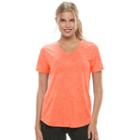 Tek Gear, Women's &reg; Easy Burnout V-neck Yoga Tee, Size: Large, Brt Orange
