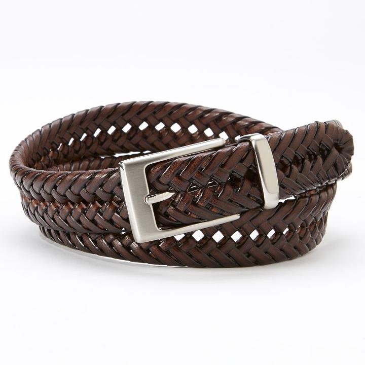 Dockers&reg; Laced Braided Leather Belt, Men's, Size: 36, Dark Beige