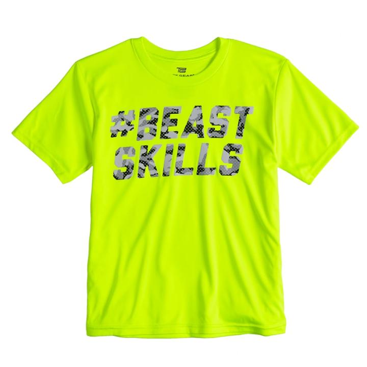 Boys 8-20 Tek Gear&reg; Beast Skills Tee, Size: Medium, Drk Yellow