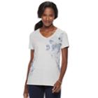 Women's Sonoma Goods For Life&trade; V-neck Graphic Tee, Size: Xxl, Light Grey