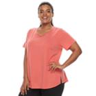 Plus Size Tek Gear&reg; Criss Cross Tee, Women's, Size: 1xl, Med Orange