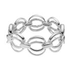 Napier Elliptical Circle Link Stretch Bracelet, Women's, Silver