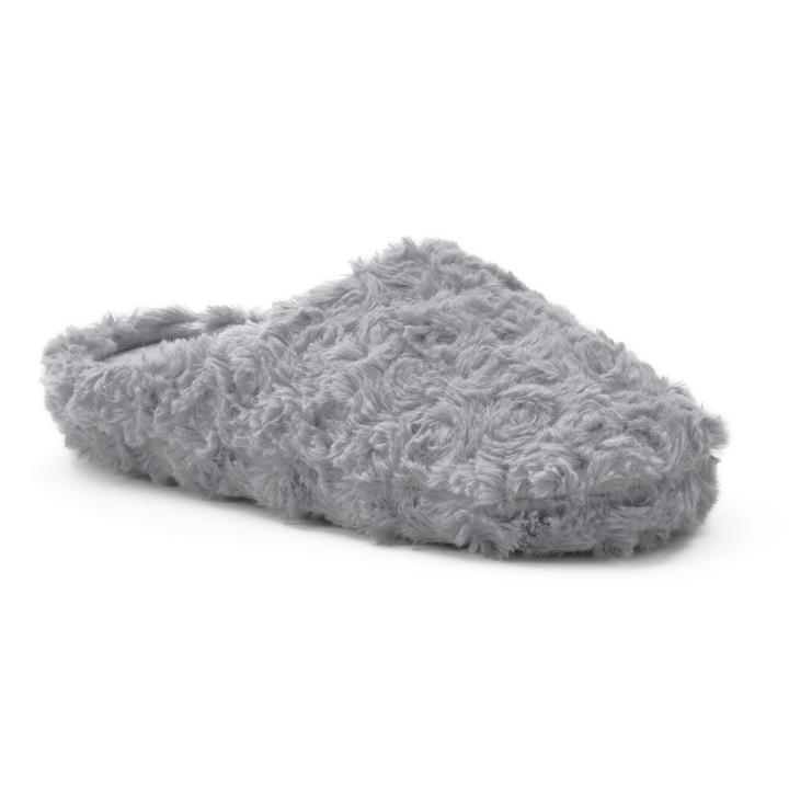 So&reg; Women's Plush Scuff Slippers, Size: Large, Grey
