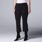 Plus Size Simply Vera Vera Wang Crop Bootcut Dress Pants, Women's, Size: 20 W, Black