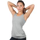 Women's Soybu Plank Racerback Yoga Tank, Size: Large, Light Grey