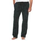 Men's Croft & Barrow&reg; Patterned Microfleece Lounge Pants, Size: Small, Dark Green