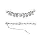 Lc Lauren Conrad Branch Nickel Free Ear Climbers, Women's, Silver