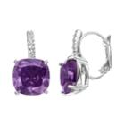 City Rox Cubic Zirconia Drop Earrings, Women's, Purple
