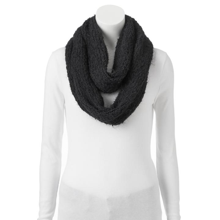 Cuddl Duds Knit Infinity Scarf, Women's, Black