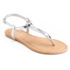 Apt. 9&reg; Women's Kiki Silhouette Thong Sandals, Size: Large, Silver