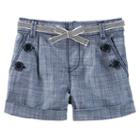 Girls 4-8 Oshkosh B'gosh&reg; Chambray Sailor Shorts, Girl's, Size: 12, Multicolor