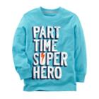 'boys 4-8 Carter's Part Time Super Hero Tee, Size: 7, Turquoise/blue (turq/aqua)