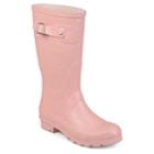 Journee Collection Drizl Women's Water Resistant Rain Boots, Size: Medium (7), Light Pink