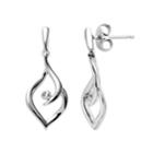 Boston Bay Diamonds Sterling Silver Diamond Accent Marquise Drop Earrings, Women's, White