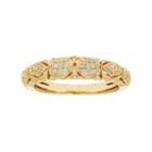 14k Gold 1/5 Carat T.w. Igl Certified Diamond Art Deco Wedding Ring, Women's, Size: 8, White