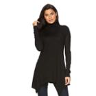 Women's Apt. 9&reg; Turtleneck Sweater Tunic, Size: Xs, Black