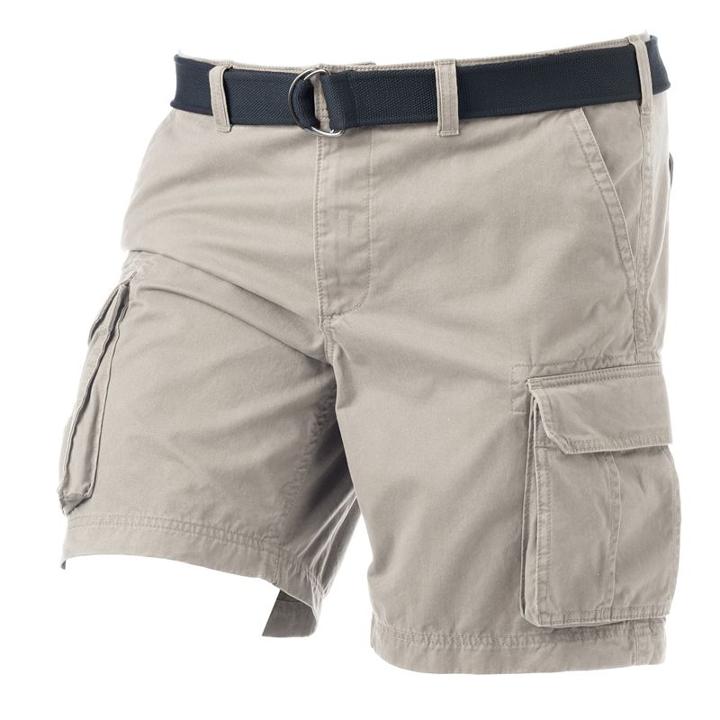 Big & Tall Sonoma Goods For Life&trade; Classic-fit Twill Belted Cargo Shorts, Men's, Size: 44, Silver