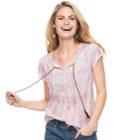 Women's Sonoma Goods For Life&trade; Pintuck Tee, Size: Medium, Med Purple