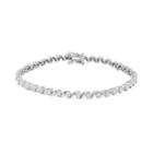 10k White Gold S-link 3/4 Carat T.w. Diamond Tennis Bracelet, Women's, Size: 7