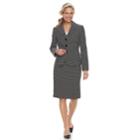 Women's Le Suit Dot Jacket & Skirt Suit, Size: 16, Black
