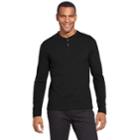 Men's Van Heusen Never Tuck Slim-fit Henley, Size: Xl, Black