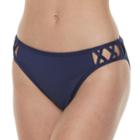 Women's Apt. 9&reg; Lattice Hipster Bikini Bottoms, Size: Medium, Blue (navy)